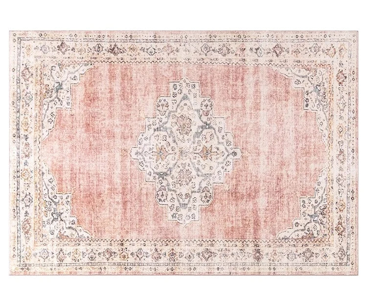 Tapis vintage année 70 rose