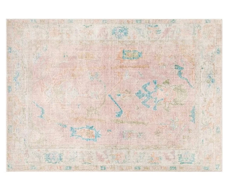 Tapis vintage année 70 saumon