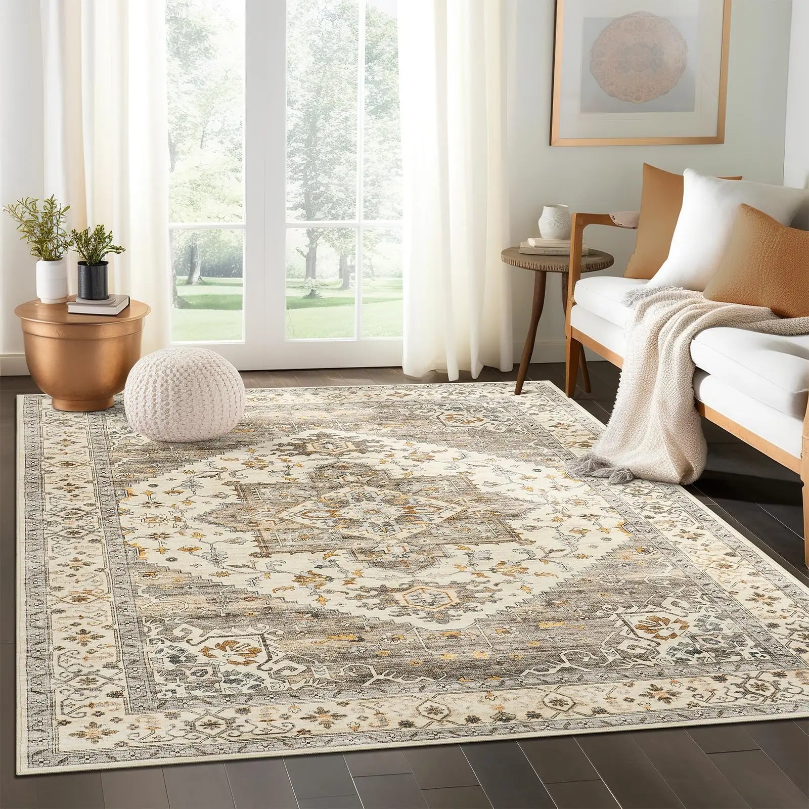 Tapis vintage beige