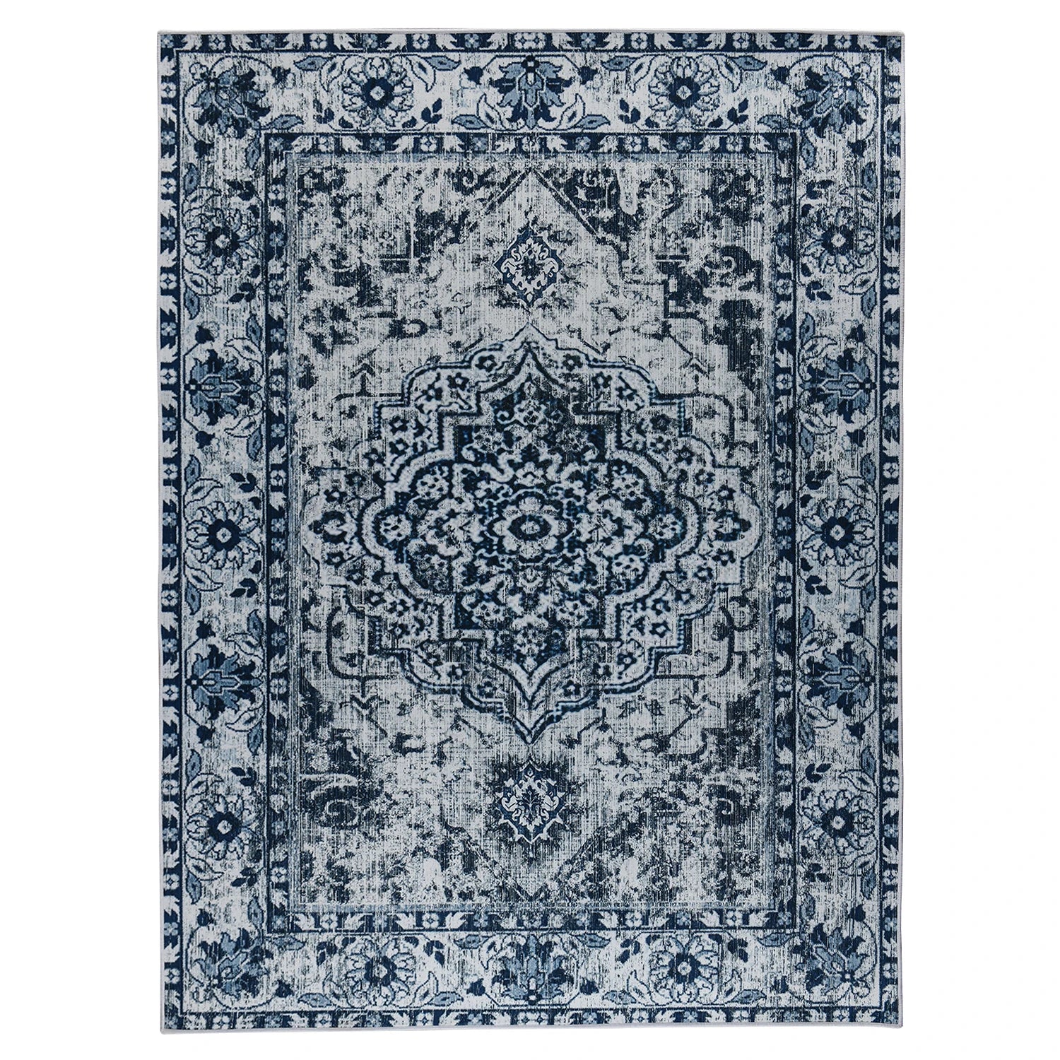 Tapis vintage oriental Bleu