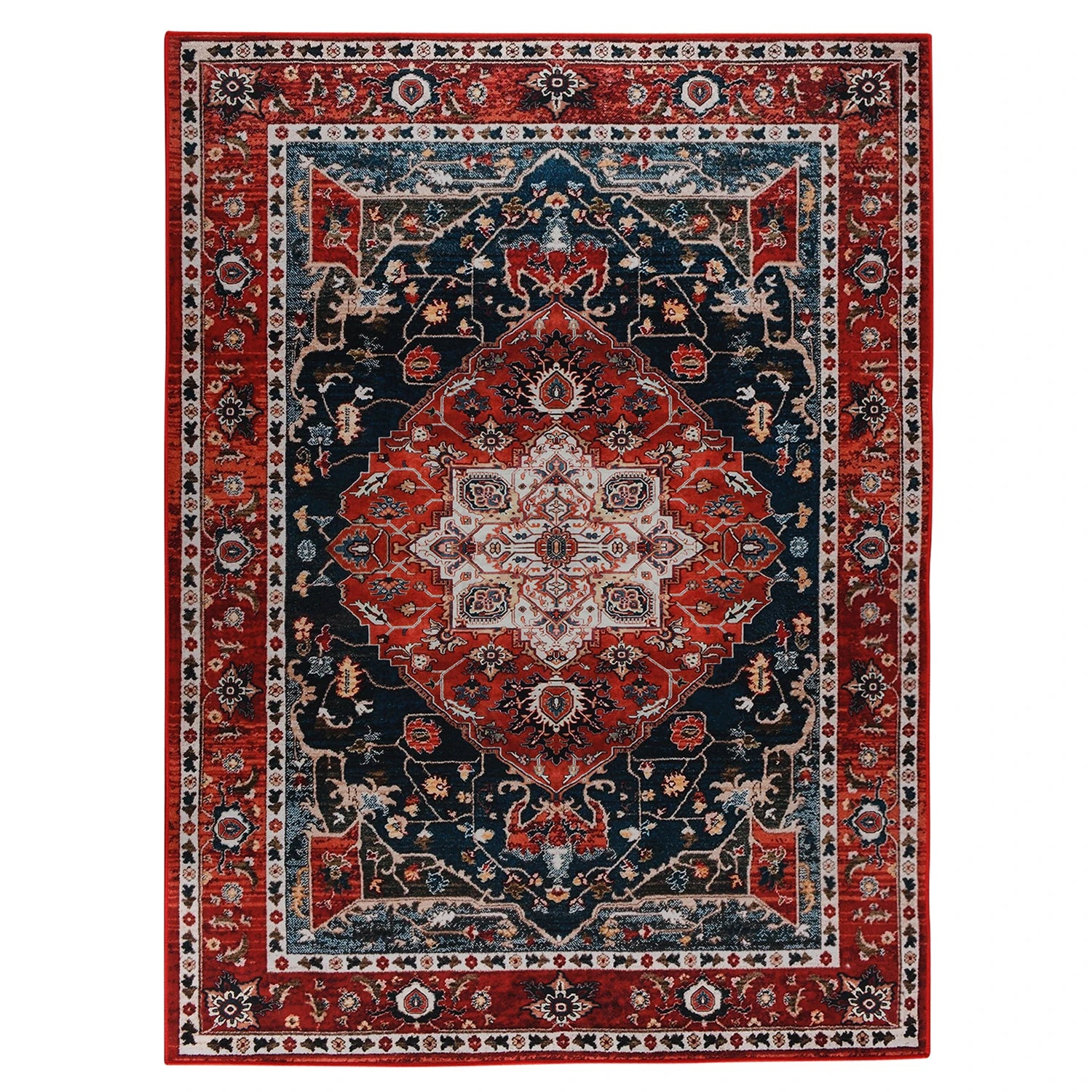Tapis vintage oriental rouge