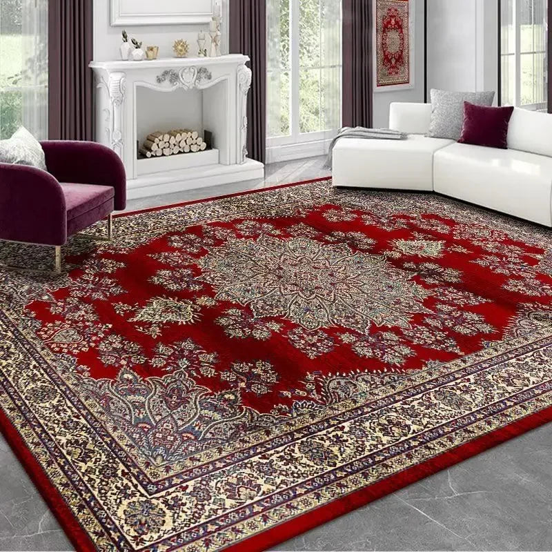 Tapis vintage rouge lys