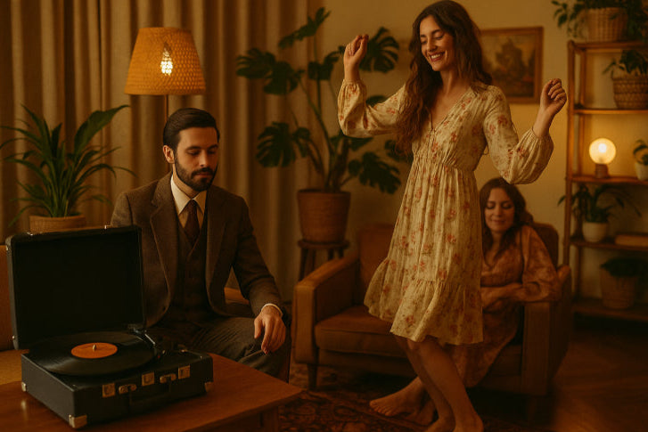 Tourne disque vintage danser