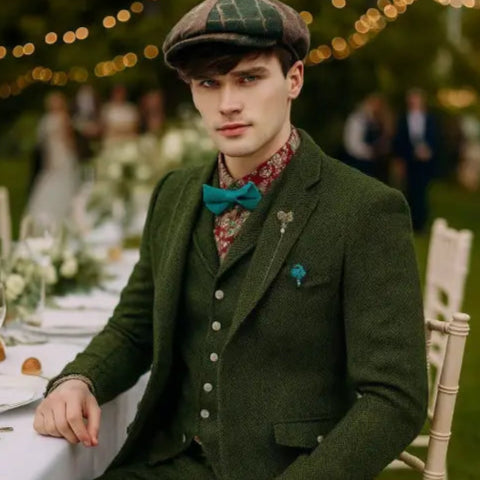 Vêtement vintage année 50 mariage vert