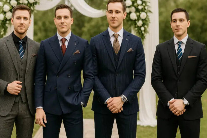 Vetement vintage pour homme costume gris bleu