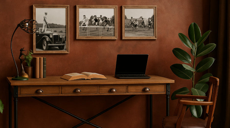 bureau industriel vintage fond  bureau