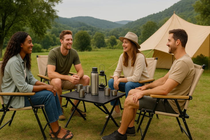 chaise camping vintage amis