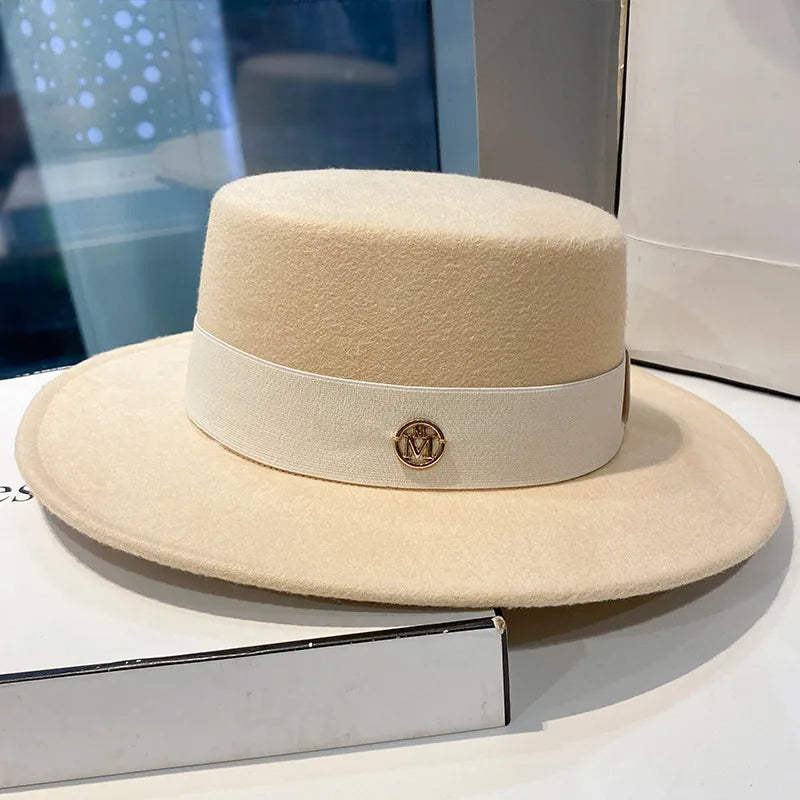 chapeau femme vintage blanc cassé