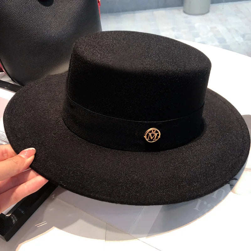 chapeau femme vintage tout noir
