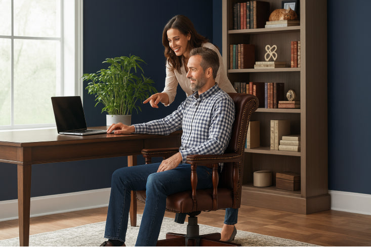 fauteuil de bureau cuir vintage homme