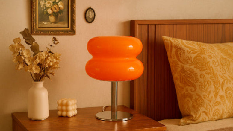 lampe chevet vintage lit