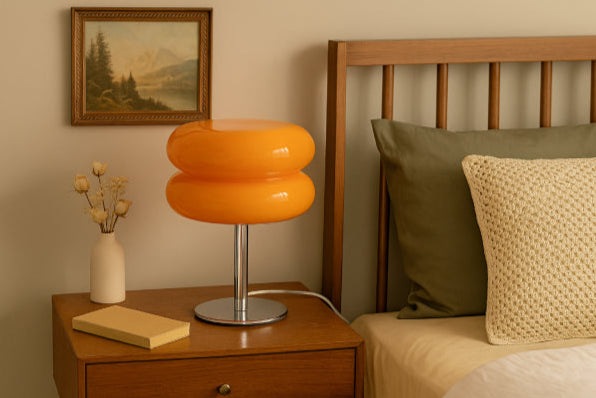 lampe de chevet vintage orange