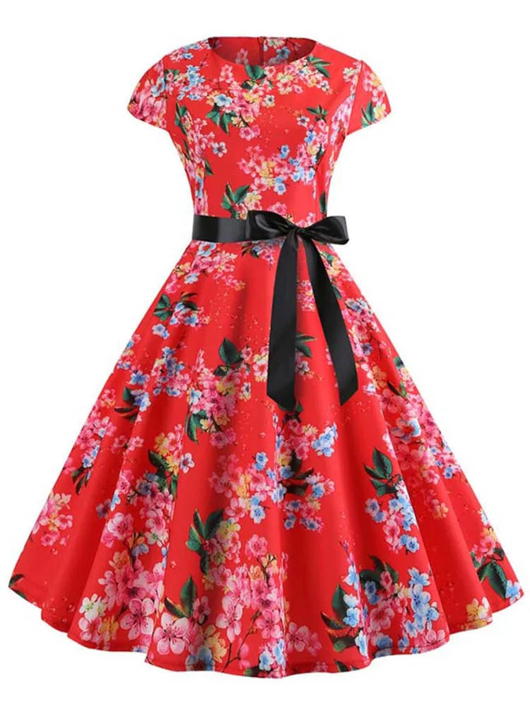 robe année 60 vintage ROUGE