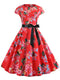 robe année 60 vintage ROUGE