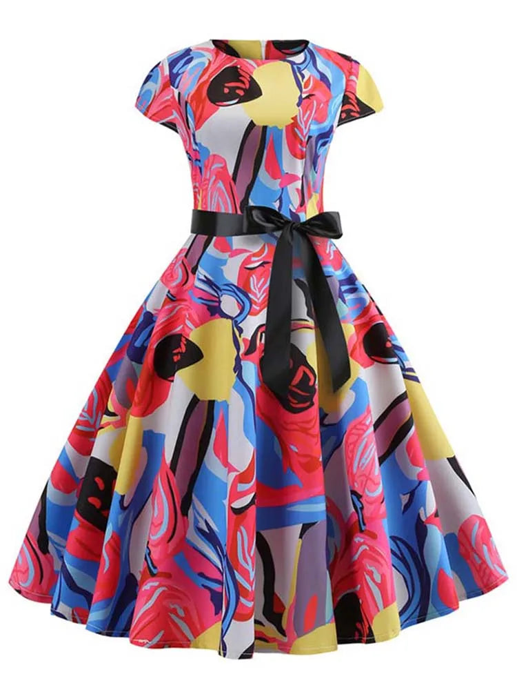 robe année 60 vintage coloré