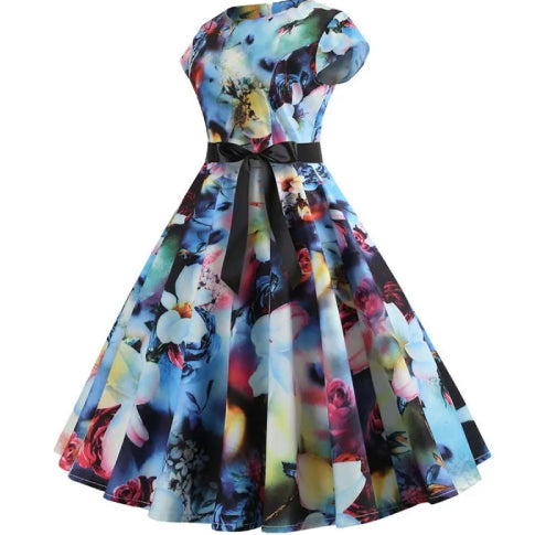 robe année 60 vintage fleurs
