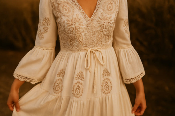 robe en dentelle rétro haut