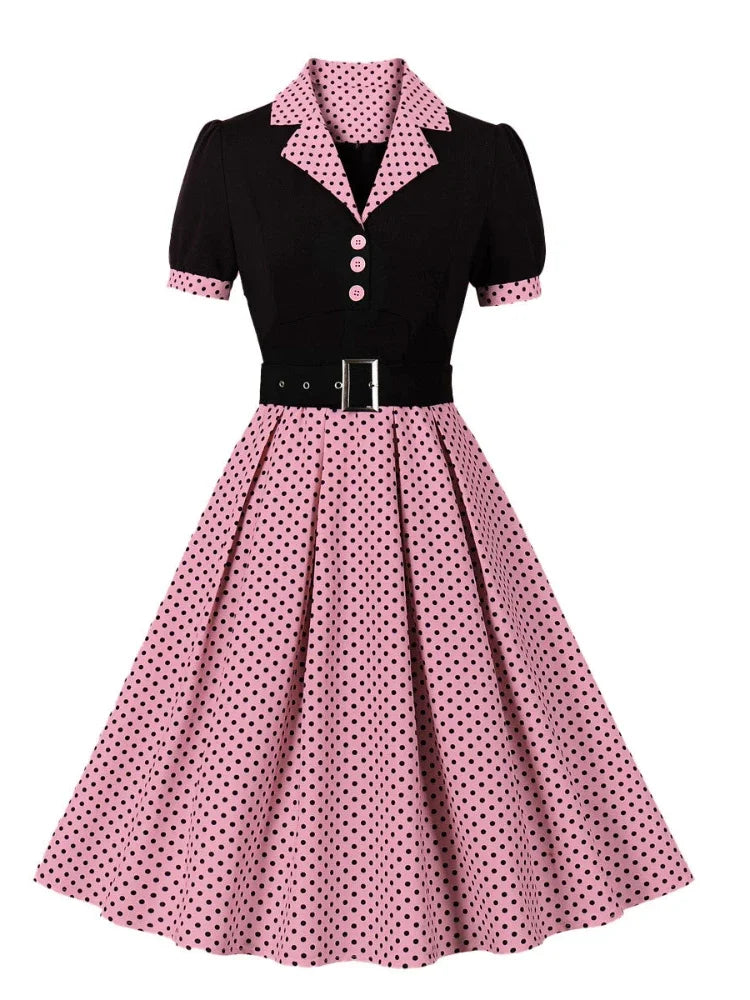 robe vintage petit pois
