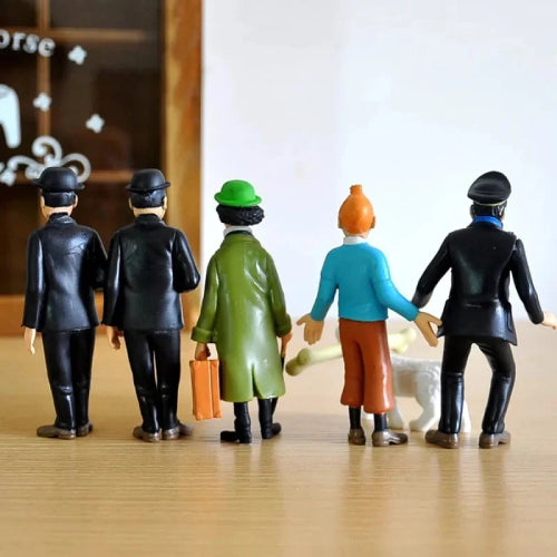 6 figurines Tintin vintage dos 