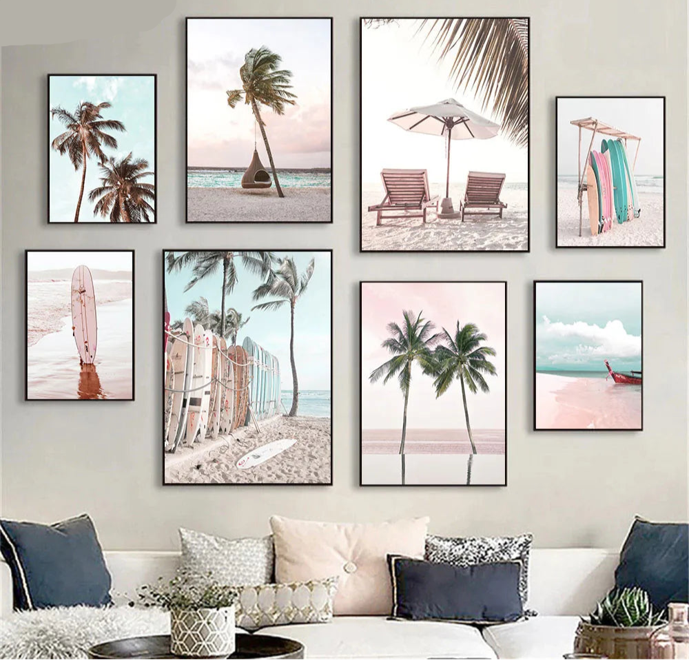 Affiche bord de mer vintage