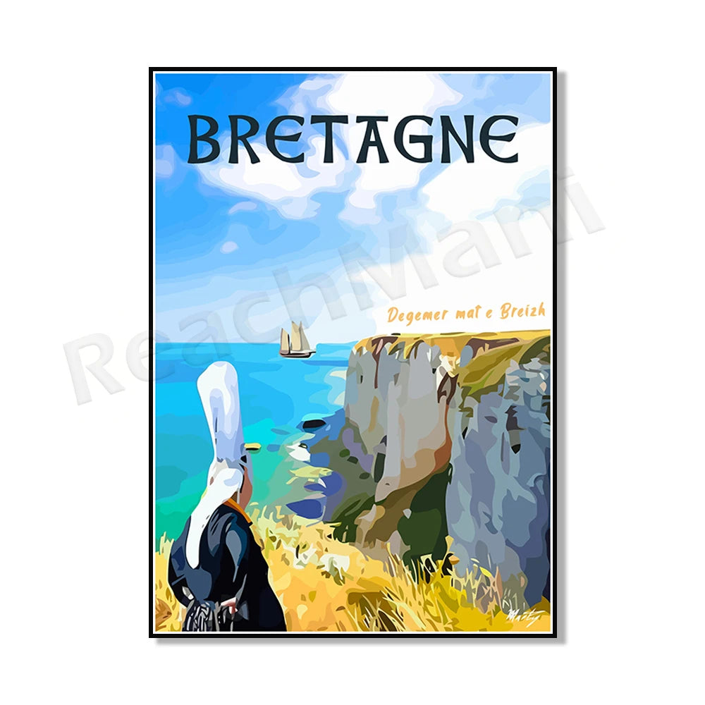 Affiche bretagne vintage bretagne