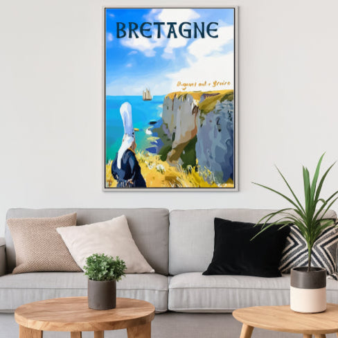 Affiche bretagne vintage mer
