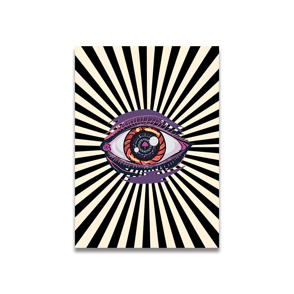 Affiche colorée vintage eyes