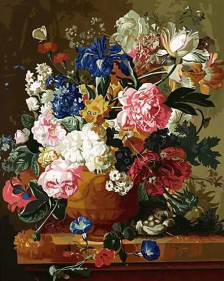 Affiche fleur vintage table