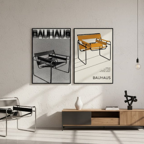 Affiche industrielle bauhaus chaise