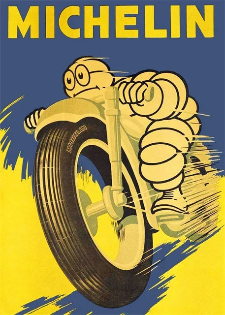 Affiche moto vintage michelin