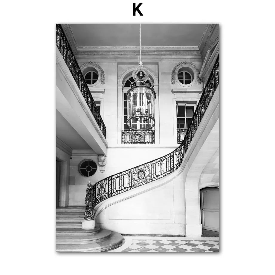 Affiche paris vintage escalier