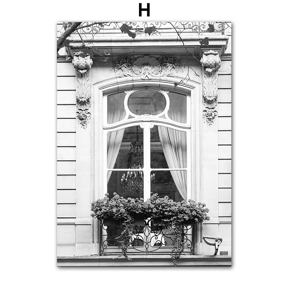 Affiche paris vintage fenêtre