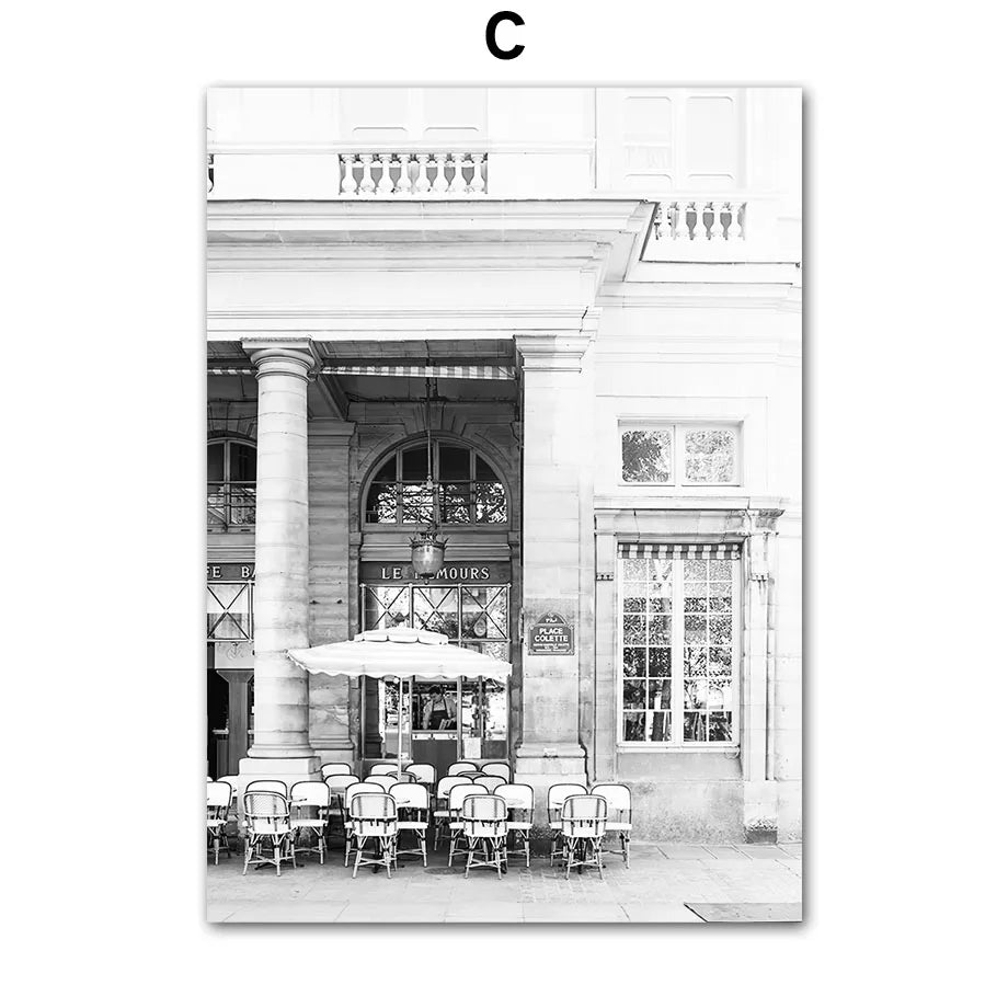 Affiche paris vintage terrasse