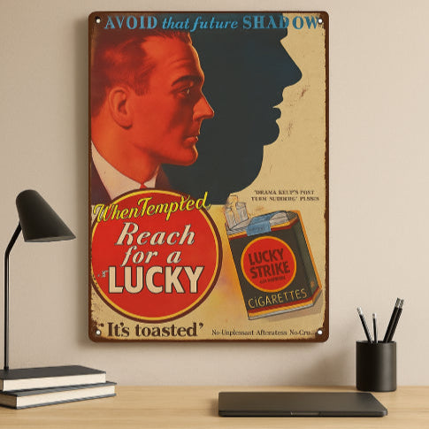 Affiche publicitaire vintage bureau