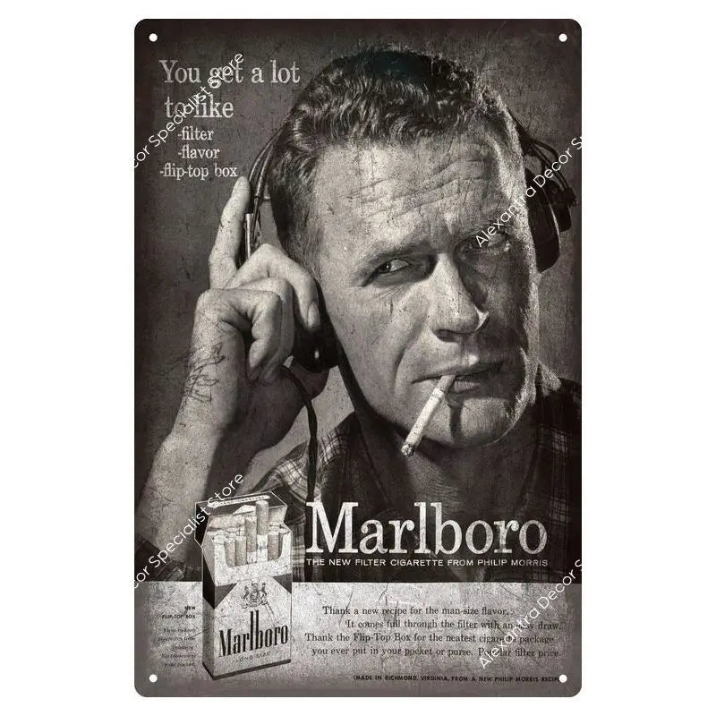 Affiche publicitaire vintage marlboro