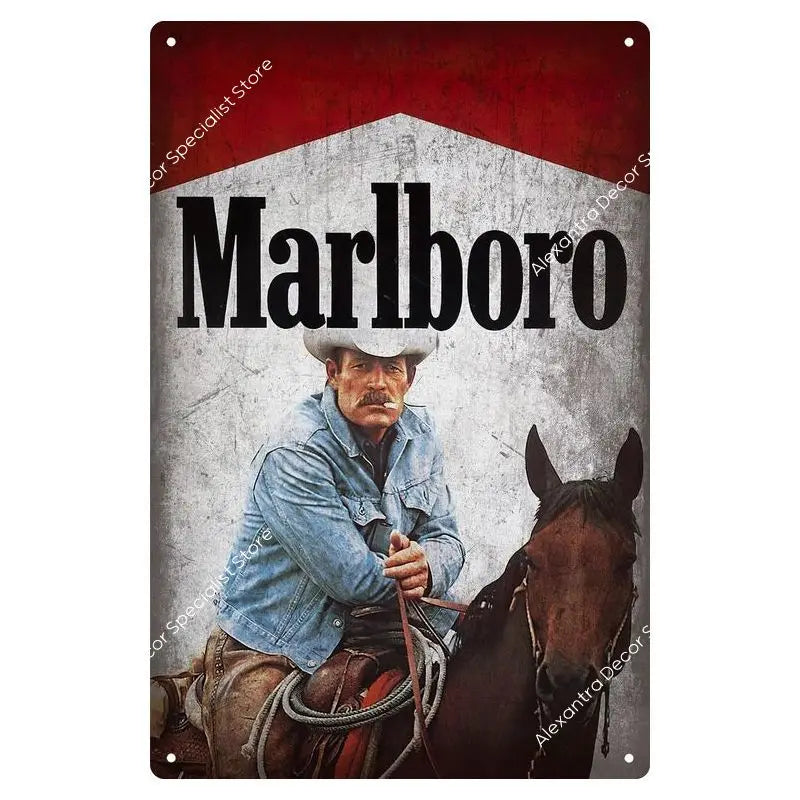 Affiche publicitaire vintage marlboro rouge