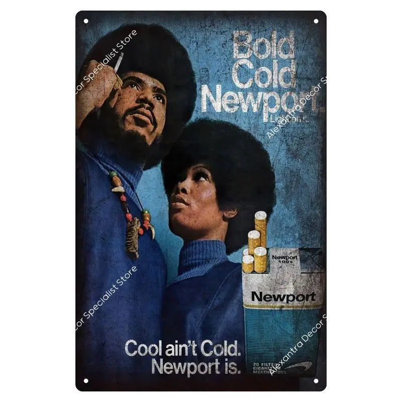 Affiche publicitaire vintage newport