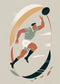 Affiche rugby vintage run