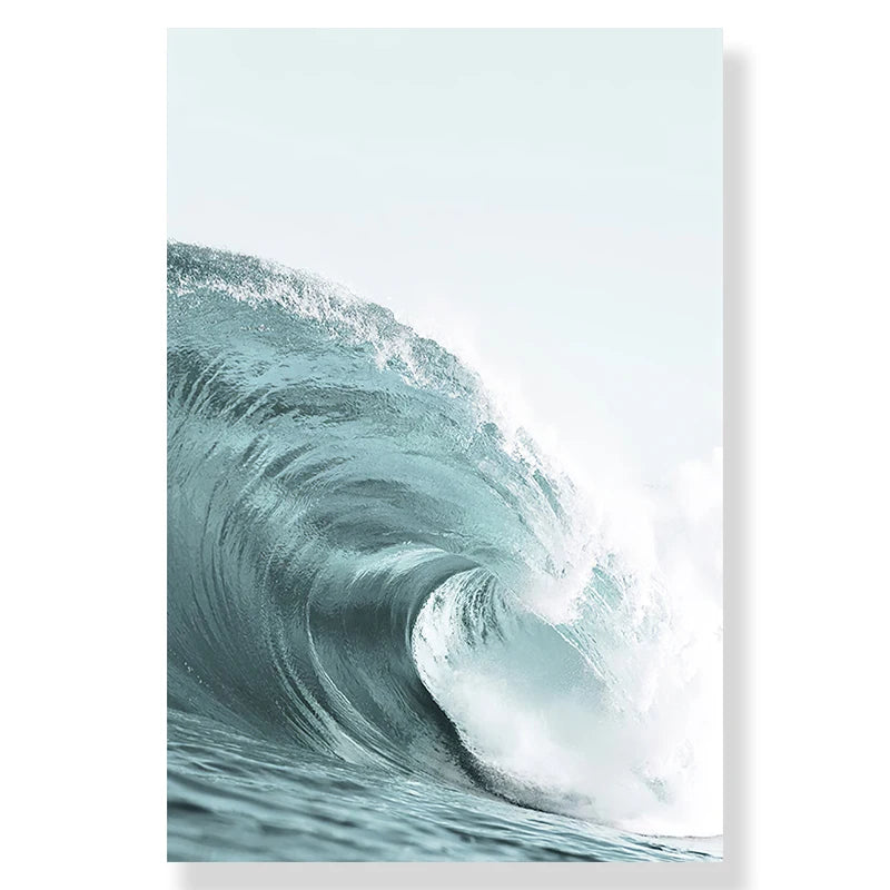 Affiche surf vintage vague
