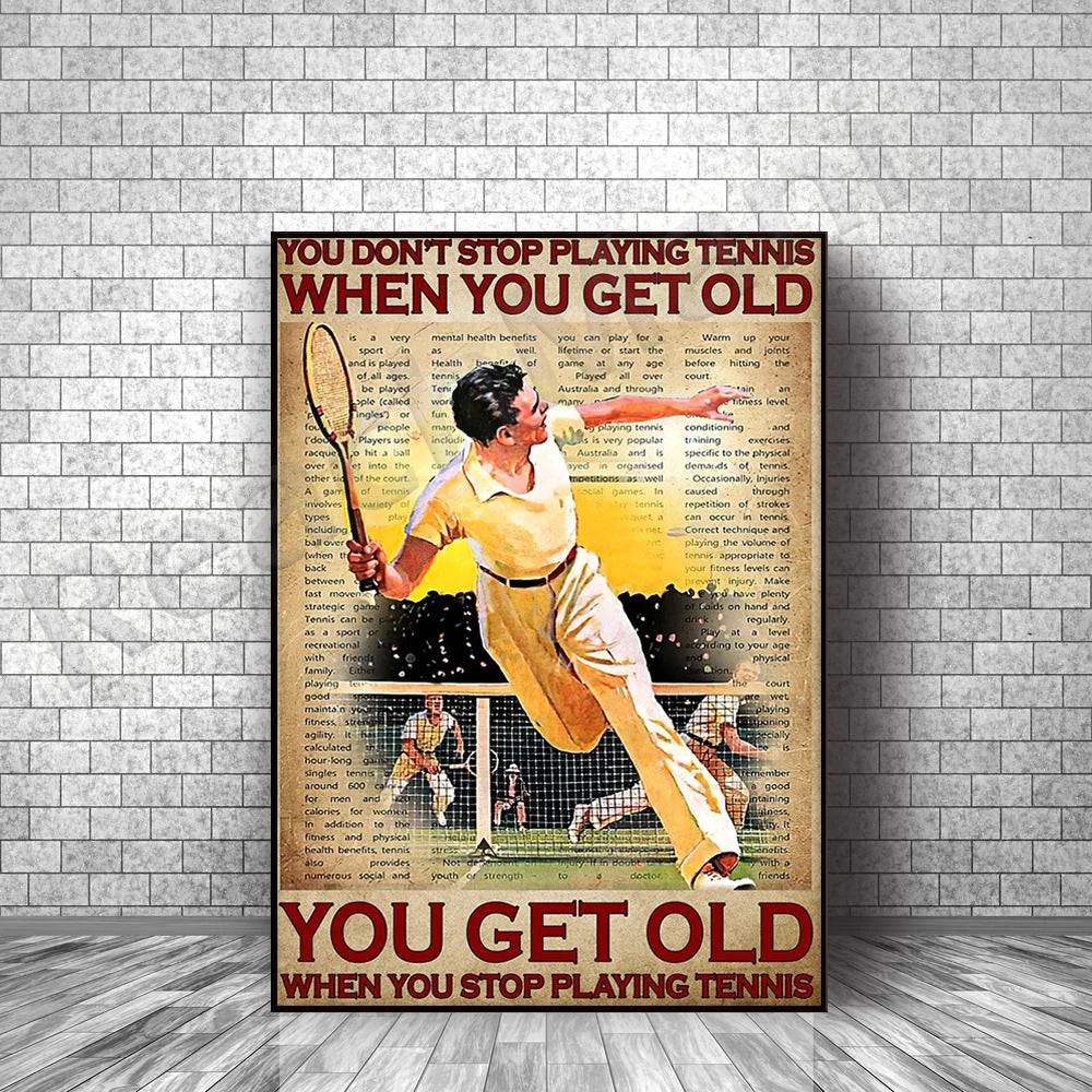 Affiche tennis vintage