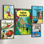 Affiche tintin vintage - Vignette | StyleVintage™ 