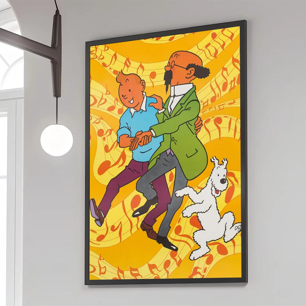 Affiche tintin vintage tournesol