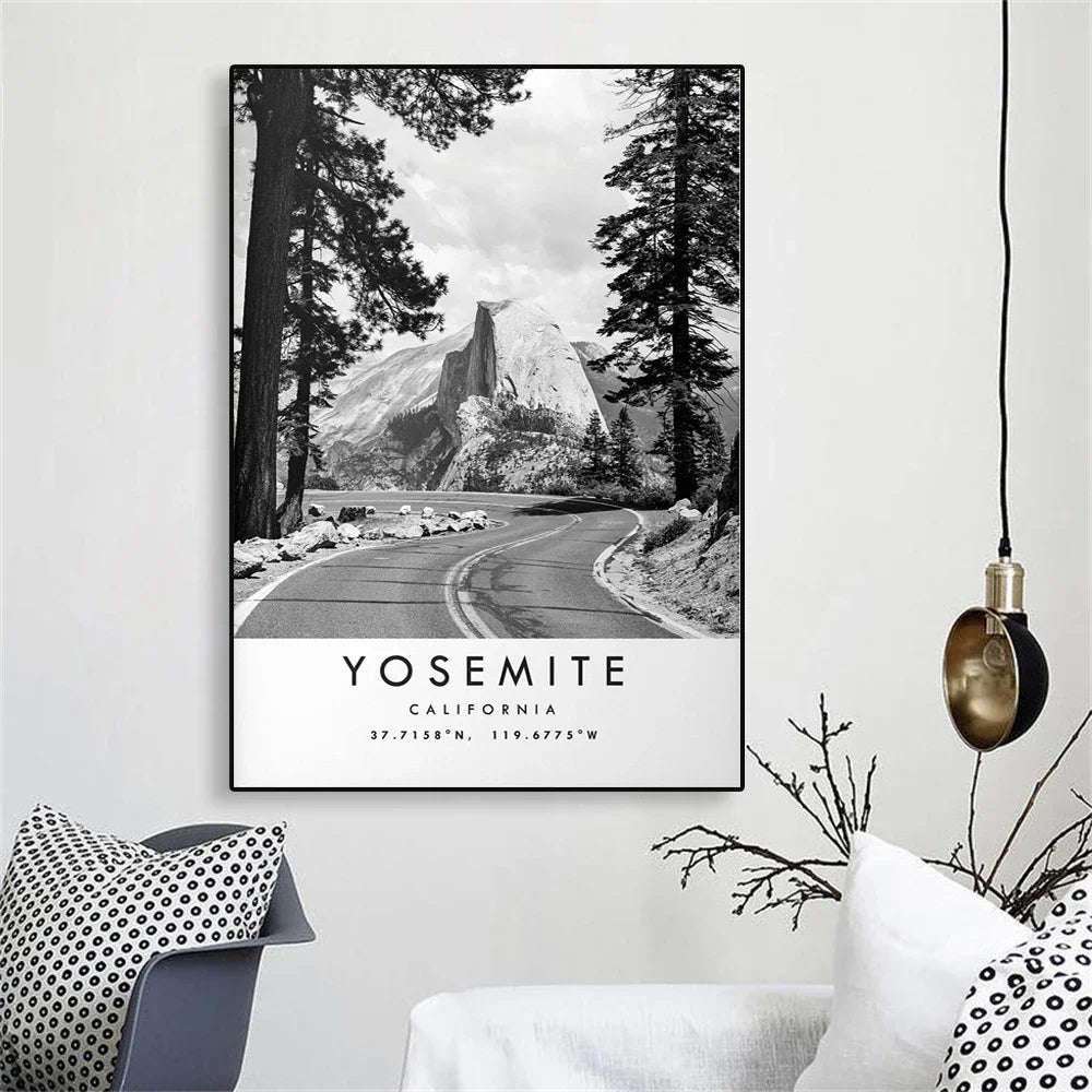 Affiche ville vintage californie