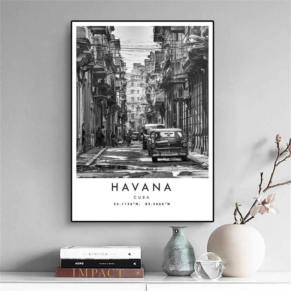 Affiche ville vintage havana