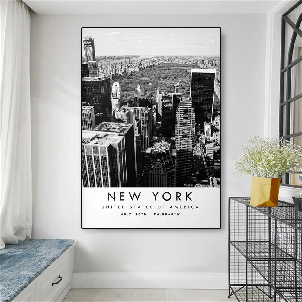 Affiche ville vintage new