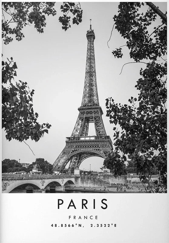 Affiche ville vintage paris