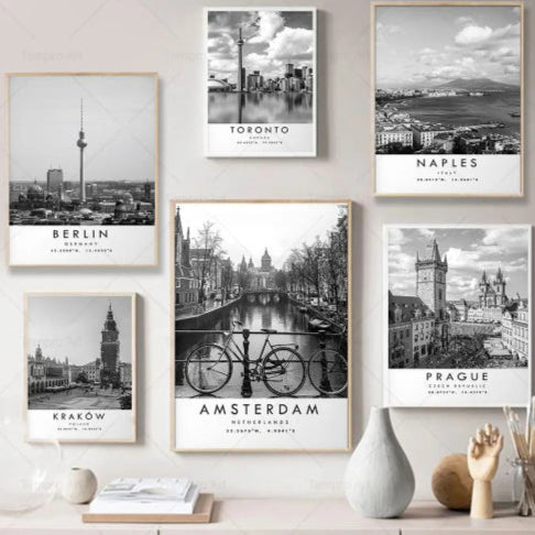 Affiche ville vintage toronto naples