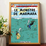 Affiche vintage "Les aventures de tintin " - Vignette | StyleVintage™ 