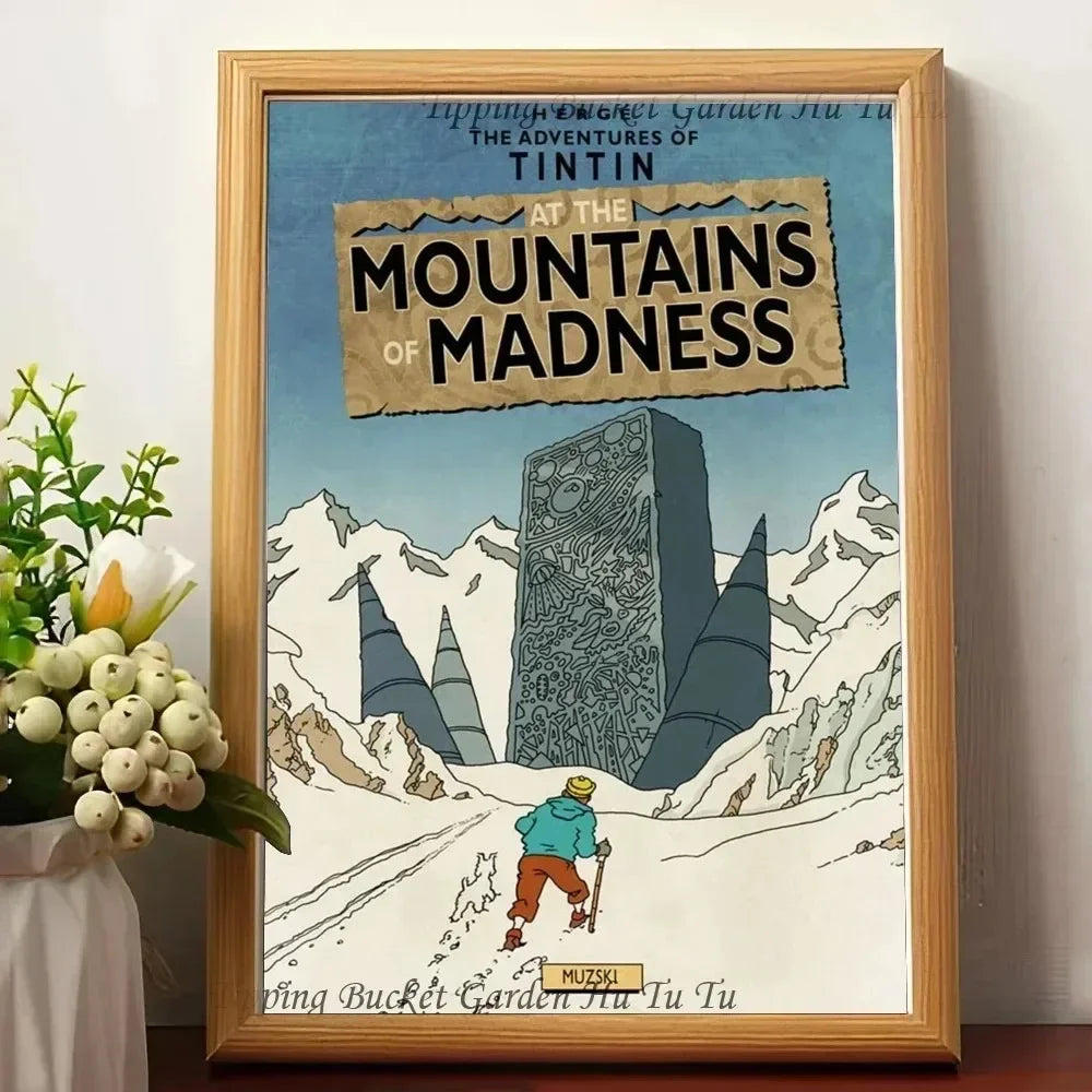 Affiche vintage "Les aventures de tintin " madness