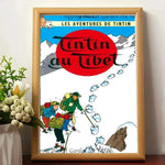 Affiche vintage "Les aventures de tintin " - Vignette | StyleVintage™ 